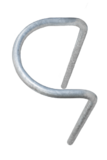Boombeugel type P rond 90 mm. verzinkt